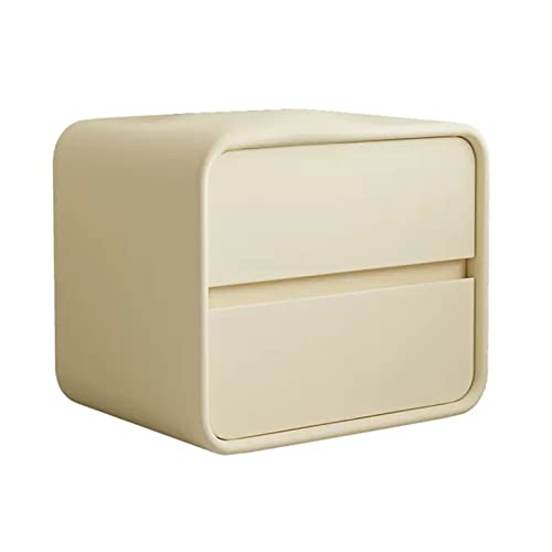 HJYBFA Mesita de Noche Moderna con cajones y 2 Compartimentos, Color Beige, B Furniture