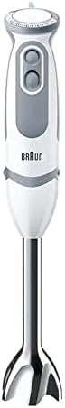 Braun blender ręczny MQ 5235WH blender ręczny MultiQuick 5 Vario blender ze stopką miksującą ze stali nierdzewnej, 1000 W, w zestawie 3-częściowy zestaw akcesoriów, biały/szary