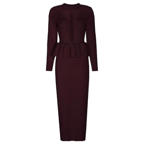 Women's Dresses Trend Style O-Neck Garment Sleeves with Nail Bead