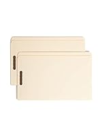 Smead Schnellhefter mit 2 Verschlüssen, gerade, rechtliche Größe, Manila, 50 Stück pro Box (19513)