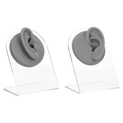 Modèle oreille silicone flexible pour entraînement de piercing avec support