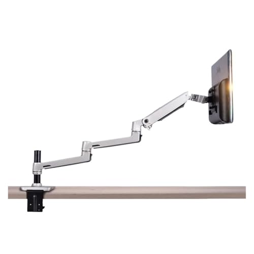 Monitor Accessories, Brazo ultralargo de elevación libre de movimiento completo, aleación de aluminio, soporte de Monitor LCD LED de 13-32 pulgadas, soporte de montaje alargado ,for home(Siliver)