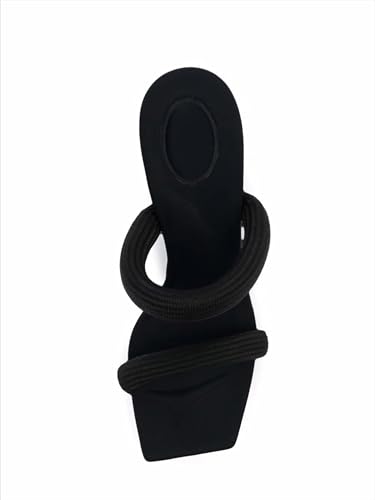 Strappy Heels Sandals for Women Two Strap Heels Square Toe Slip on Stiletto Shoes4