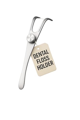 Dental Floss Holder, Refillable & Reusable Floss Pick - Dental Floss Handle - Stainless Steel Dental Floss Holder. Durable Reusable Flosser - One Pack