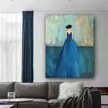 Toile abstraite MAIMANG pour habiller un grand mur vide blanc - 5