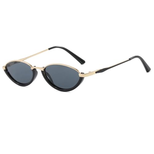 Small Cat Eye Fashion Women Double Color Sunglasses Retro Men Rivets Gradient Uv400