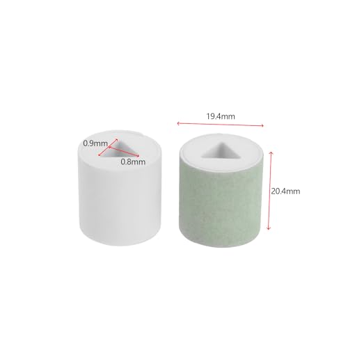 EMSea 4 Stück Pufferrollen für Elektrische Nagelpolierer 20,4 X 19,4mm Ersatzrollen Nachfüllungen Innenloch 0,9 X 0,8mm EVA Nachfüllungen für Elektrische Fußfeilen Grün Weiß