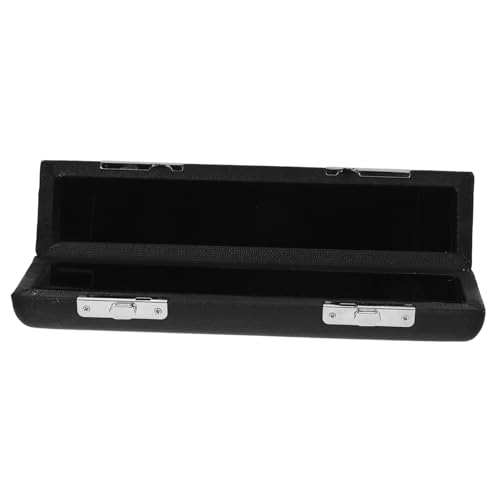 HEATSHAKING 孔短笛収納レザーケース 耐久性のある木製ピッコロフルートボックス ブラック軽量携帯用楽器保護ケース