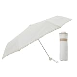 小川(Ogawa) 日傘 レディース折りたたみ傘 遮光率 UV 99.9%カット ホワイト 晴雨兼用 撥水 オシャレ 裾ステッチ シンプル プレゼント ギフト 母の日 誕生日 内祝い LINEDROPS 57426