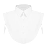 Fake Collar, Detachable White Faux Collar Women's Shirt Dickey Collars for Women & Men, Half Shirts Blouse Faux Collars