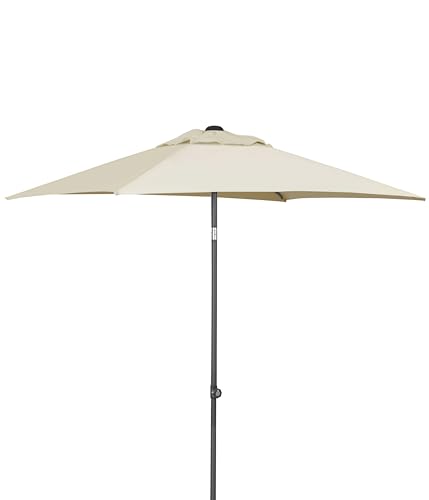 Dehner Sonnenschirm Andros, ca. 210 x 150 x 160 cm, Polyester, beige