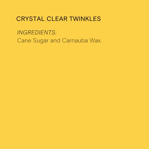 Image of Supernatural Twinkles White Sanding Sugar Sprinkles, Crystal Clear, Non-GMO, Vegan, 3oz, Made in USA
