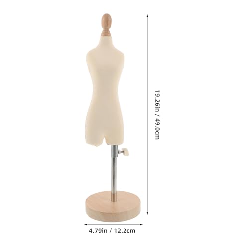 Mini maniquí de costura para confección con base resistente para pinchar 3