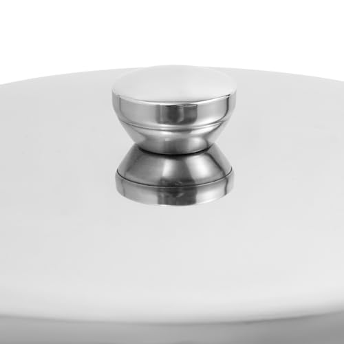 Tagtuell 4er Set Rund Chafing Dish Set, Professional Speisenwärmer mit Deckel, 4,5L Edelstahl Buffet Wärmebehälter Buffetwärmer für Restaurants, Buffets (Silber) – Bild 8