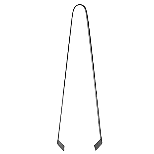 Ice Tong, Strong Clamping Force Stainless Steel Appropriate Length Cocktail Ice Tong For Kitchen Black Plating #TOP7