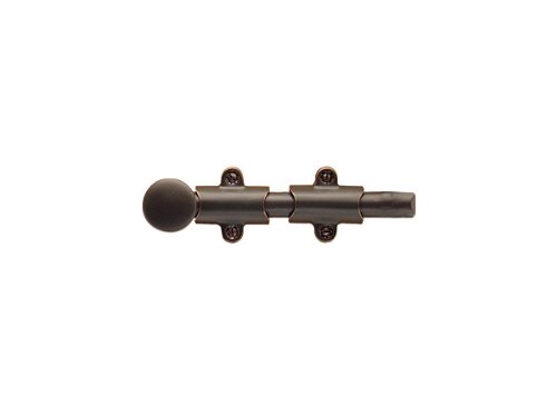 Emtek 8512 12 Inch Solid Brass Surface Bolt with Strikes and Screws, Oil Rubbed Bronze