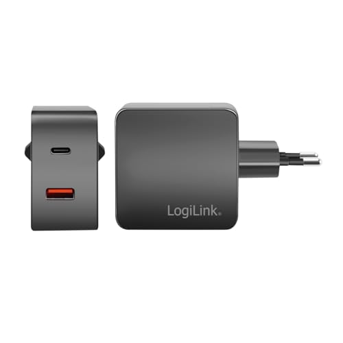 Cargador para viajar con portátil y móvil con dos puertos USB LogiLink 5