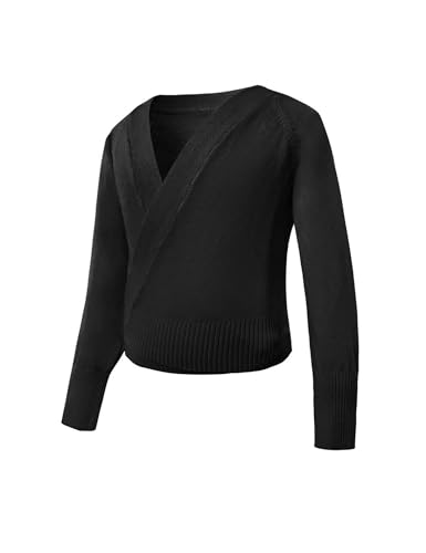 Daydance Women Wrap Dance Sweater Pink Soft Ballet Warm Up Jacket for Leotards4