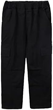 FOUTTUE Kids Toddler Baby Girls Spring Summer Solid Cool Cotton Pocket Street Style Hip Hop Pants Clothes Dark Leggings Kids (Black, 3-4 Years)