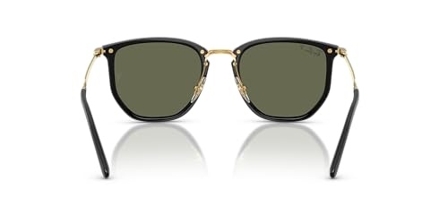 Ray-Ban Unisex Sunglasses Black Frame, Polar Green Lenses, 53MM4