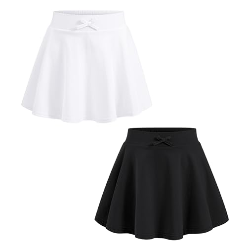 Image of BOOPH 2 Pack Girls Skirts Toddler Athletic Uniform Skorts with Pockets