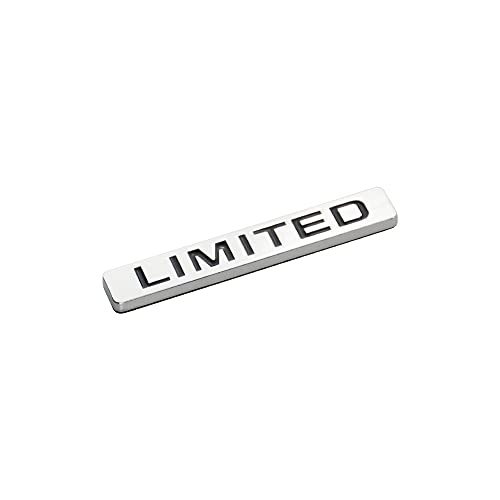 Image of 2Pack Limited Door Trunk Window Emblem Fender Trim 3D Metal Badge Sticker Decal Letter with Adhesive Tape (Silver Black)
