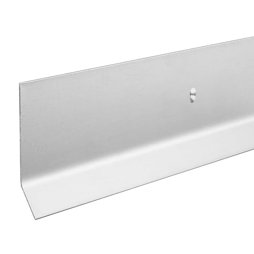 Zócalo | aluminio | plata | ancho 20 mm | altura 60 mm | longitud 2500 mm | grosor del material 1 mm | perforado | rodapié | 1 pieza