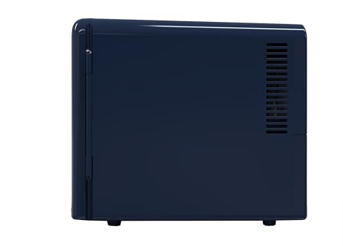 Frigidaire Mini Personal Fridge Cooler, 1 Gal Capacity fits 9 Cans, Includes Plugs for Home Outlet & DC Charger - 9.84" D x 7.09" W x 10.35" H, Indigo Denim Fabric Door - image 3