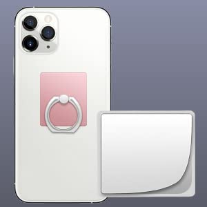 Cell Phone Ring Grip Holder, Adhesive Phone Gripper And Finger Kickstand, Compatible With Iphone & Samsung Galaxy - Black Color #TOP7