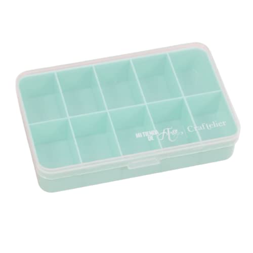 Craftelier - Mini Organizing Box with 10 Compartments for Scrapbooking and Craft Materials | Dimensions 14.6 x 9.1 x 3.2 cm (5.75“ x 3.6” x 1.25
