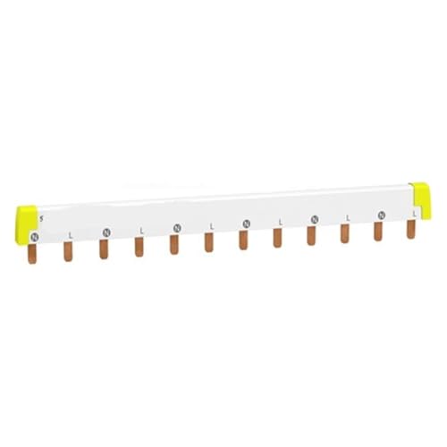 Barra colectora 2P de cobre con 12 posiciones para interruptor de circuito 1P+N