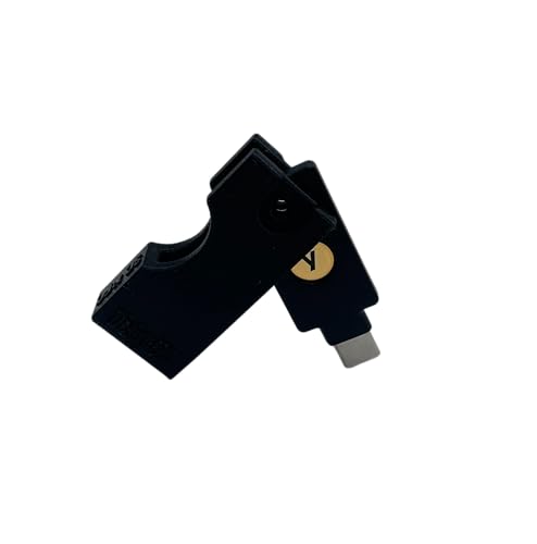 Designz3D Yubikey Protector Flip Case Keychain Holder (5 NFC / 5C NFC) (Black, 5C NFC)