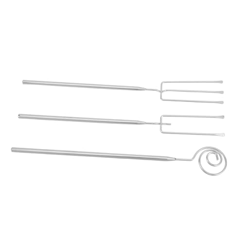 ABOOFAN 3Pcs Stainless Steel Fondue Fork Set Compact Appetizer and Cheese Dipping Tools for Home Baking Portable and Easy to Store Chocolate Forks