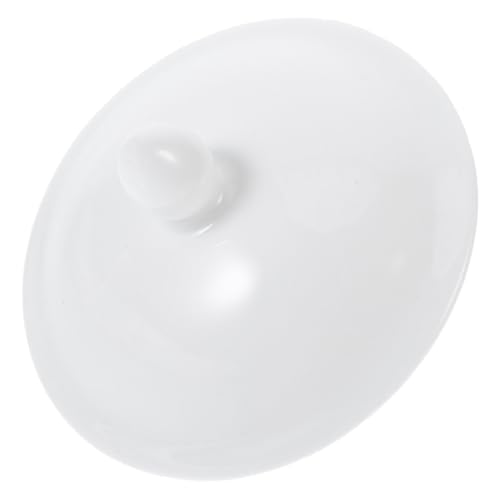 KOCKSHION Ceramic Tea Cup Lid Replacement for Mugs Fit Prevents Spills and Burns Elegant Design for Use Compatible Various Teacups and Tumblers