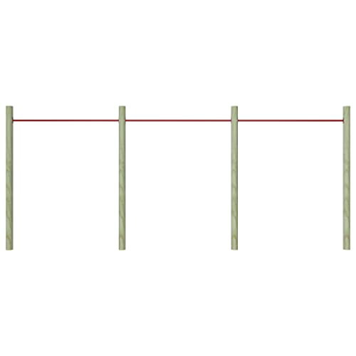 vidaXL Rekstokken 3 st 125 cm staal rood - Image 3