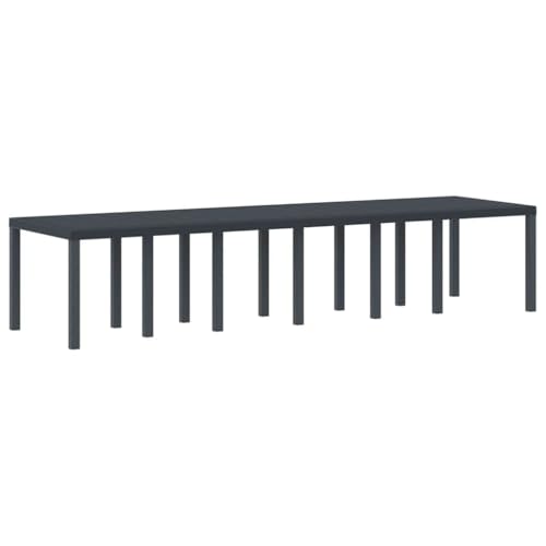 vidaXL Gartentisch Anthrazit 350X100 cm Ausziehbar Outdoor Esstisch | Leicht & Wetterfest Für Große Zusammenkünfte Moderner Design Terrassentisch Aluminium vidaXL Gartentisch Anthrazit 350X100 cm Ausziehbar Outdoor Esstisch | Leicht & Wetterfest Für Große Zusammenkünfte Moderner Design Terrassentisch Aluminium