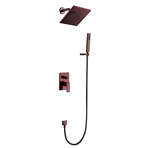 Sistema de ducha ORB con alcachofa de lluvia de 8 pulgadas y grifo monomando para pared de baño 2