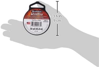 Miniatura 7 de Beadalon Wildfire, 0.006 pulg 0.15 mm, Resistencia a la rotura 4.5 kg 10 lb, Frost, 45.72 m 50 yardas