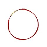 Pulsera tobillera de cuerda roja con cuentas doradas pequeñas para mujer, diseñada con sensibilidad minimalista retro china y chic (tobillera roja)