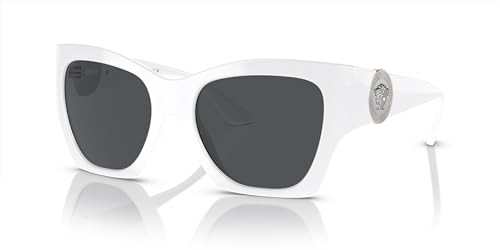 Versace VE 4452 317/87 White Plastic Fashion Sunglasses Grey Lens