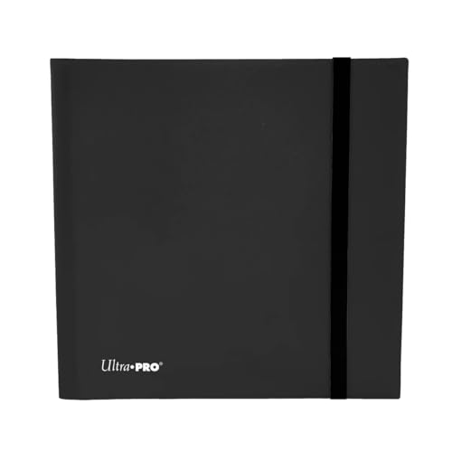 Image of Ultra PRO - Eclipse 12-Pocket Jet Black PRO-Binder for 480 Cards Standard Size Cards, Protects Collectible Cards, Gaming Cards and Sports Cards In Ultra PRO Deck Protector Sleeves