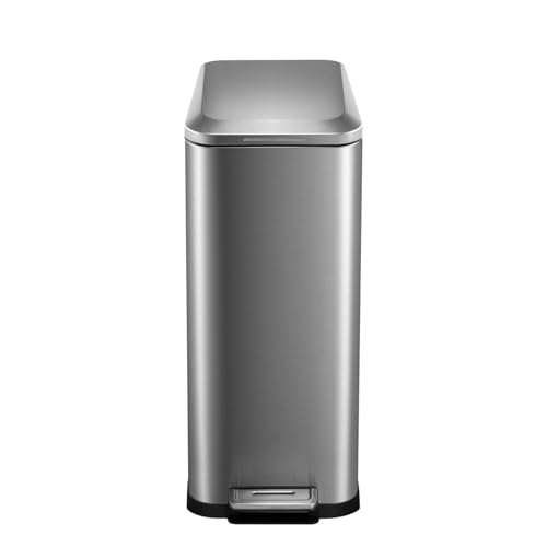 Caneca cuadrada de acero de 13 galones con tapa suave