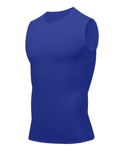 Image of Compression Shirt Men Slimming Body Shaper Vest Crewneck Workout Tank Top | Tummy Control Undershirts, Gynecomastia Compression Shirts, Back Support, Sleeveless Muscle Shirts, Shaping Tank Top