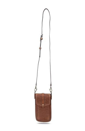 Image of FRYE Women's Melissa Phone Pouch, Cognac, One Size