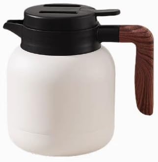 junbse真空メーカー、コーヒーメーカー、ケトル、ステンレススチール、二重壁真空メーカー (ホワイト)