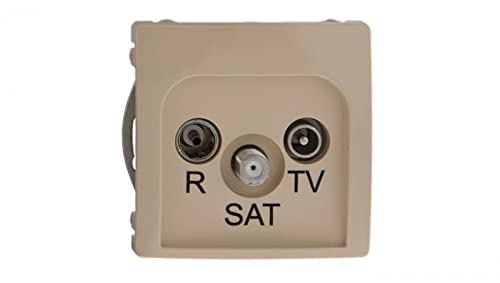 Kontakt-Simon BMZAR-SAT1.3/1.01/12 Socket Beige Plastic IP20, 75 mm 41 mm 75 mm