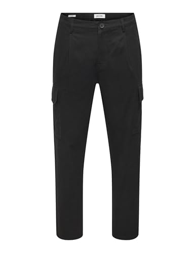 Cargo twill homme Only & Sons Onsbologna pantalon droit multipoches