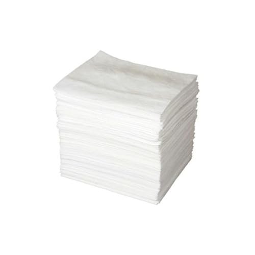 Absorbent Pad, Absorbs 30 gal. Oil-Based Liquids, PK 200, White