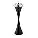 CO-Z Floor Standing Ashtray Receptacle with Lid 24 In. Height, Contemporary, Retro, Self-Cleaning (Black)