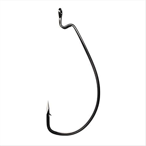 Eagle Claw TK110-5/0 Trokar Extra Wide Gap Worm Hook, Platinum Bl...